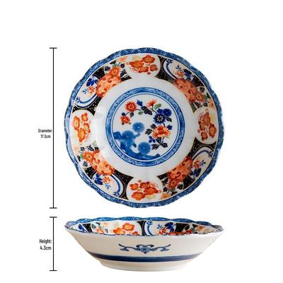 Japanese Imari Chrysanthemum Ceramic Shallow Plate