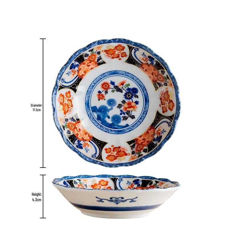 

Japanese Imari Chrysanthemum Ceramic Shallow Plate