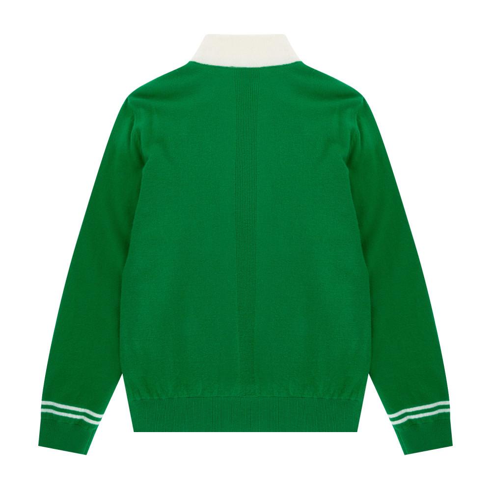 PIGC Women'S Color Block Turtleneck Sweater Green (Lfc240722)