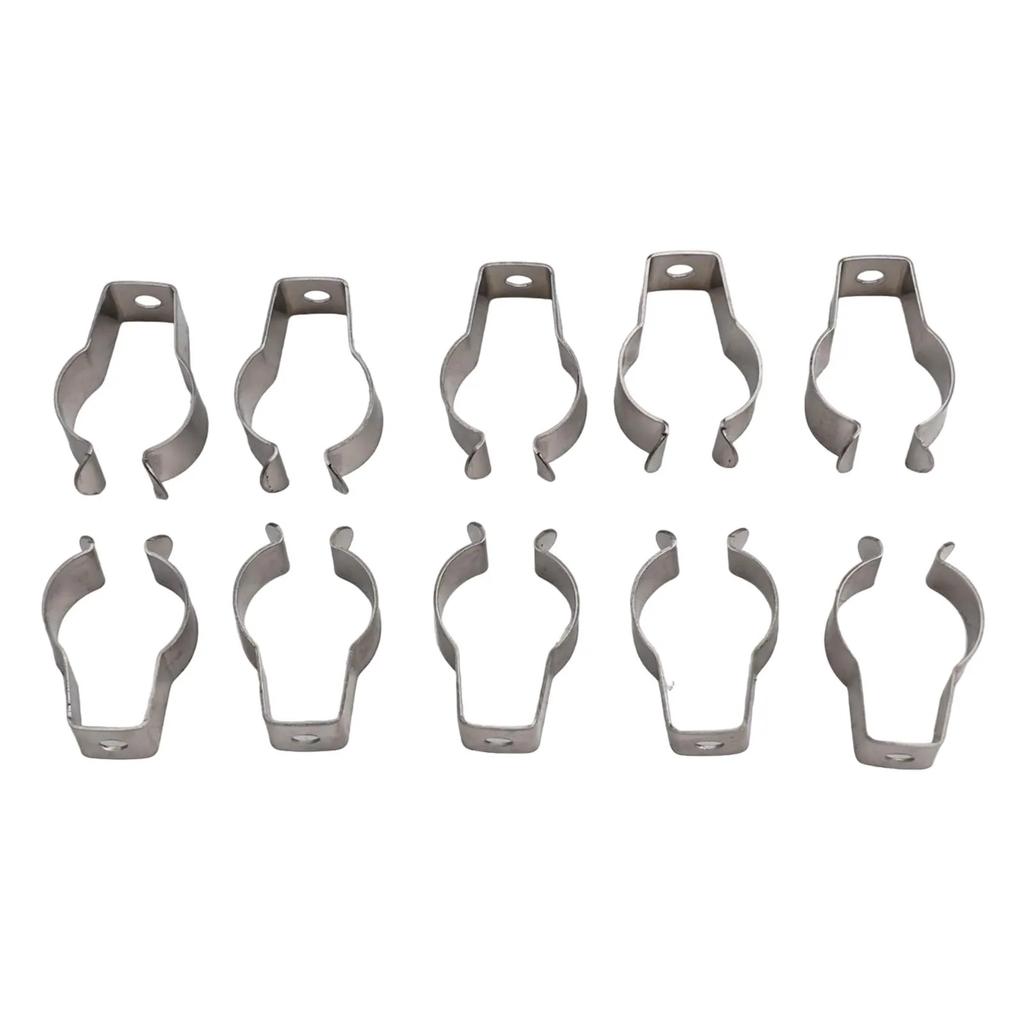 10pcs 12mm/15mm/18mm/21mm/25mm Spring Terry Tool Clips Sturdy 304 Stainless Steel For Organizing Tools Accessories