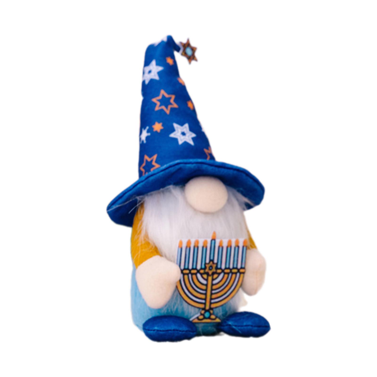 

Ханукальная кукла-гном для еврейского праздника Ханука, ручная работа, плюшевая скандинавская кукла без лица, настольные украшения A