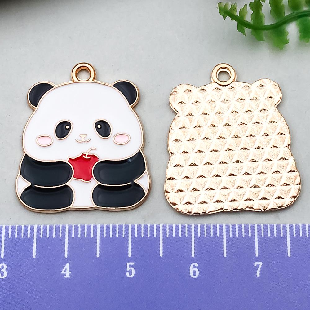 Panda Bamboo Oil Drop Alloy Earrings & Keychain Pendant Jewelry - Chinese Style Accessories