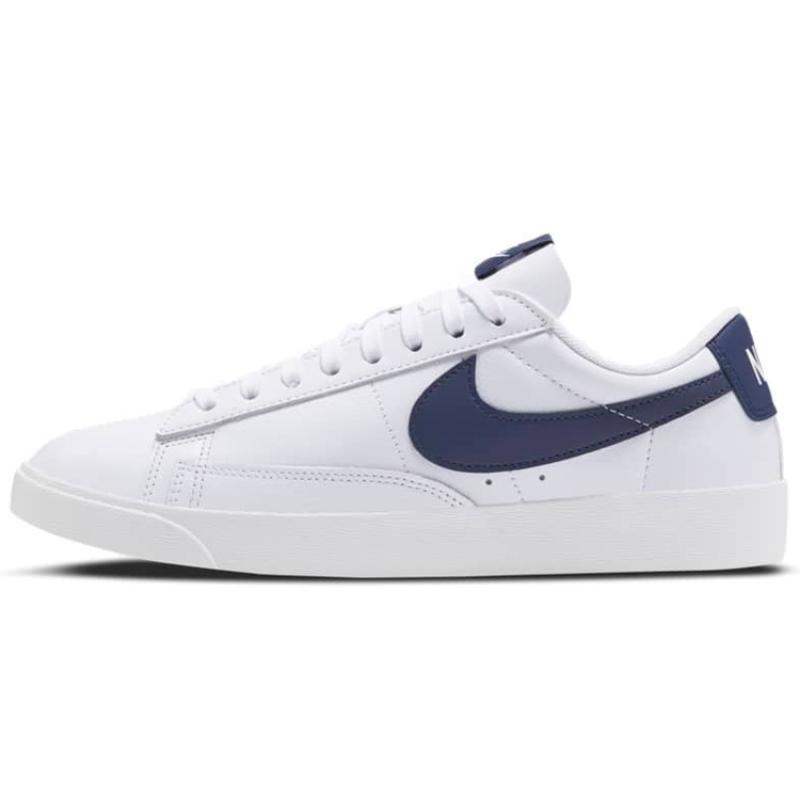 Nike Blazer Low Le White Navy Women's Sneakers Skateboard Shoes AV9370-119