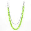 European & American Hip-Hop Style Double-Layer Fluorescent Acrylic Waist Chain with Pendant