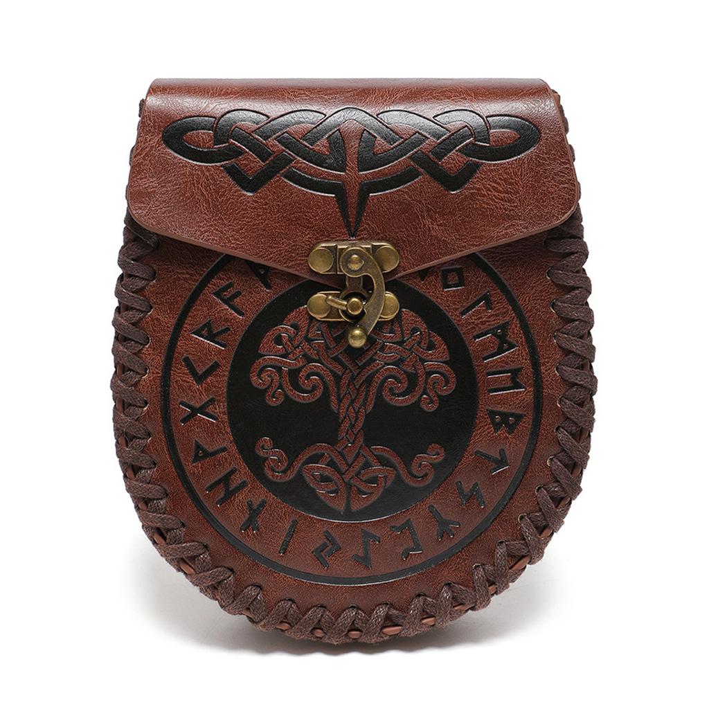 Marsupio Medievale Sacchetti su Cintura in Pelle Borsa da Vita Accessori Costume Rinascimentale LARP per Donna Uomo Marsupio in Pelle