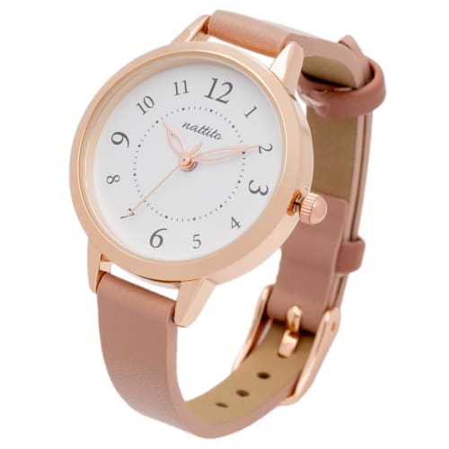 

Fieldwork Women s Analog Watch with Leather Strap, Simple Color-Coordinated Loop, Pink (GY082-3)