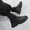 Autumn Winter Socks Boots 2025 New Men Ankle Boots Platform Black Shoes for Men Fur Chunky Punk Motorcycle Booties Gothic Shoes