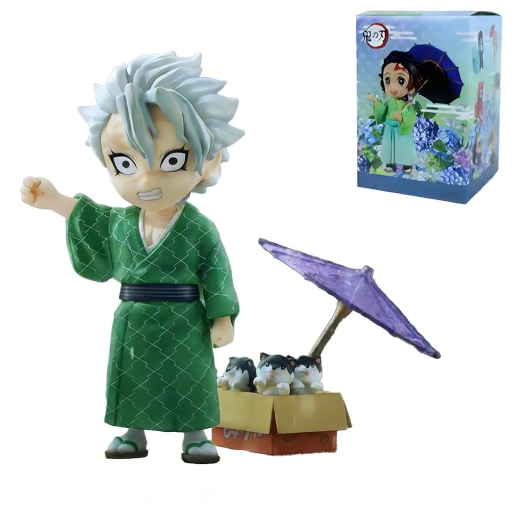 Demon Slayer Kimetsu No Yaiba Plum Rain Mystery Blind Box Tanjirou Nezuko Zenitsu Inosuke Collectible Toy Gift For Manga Lovers