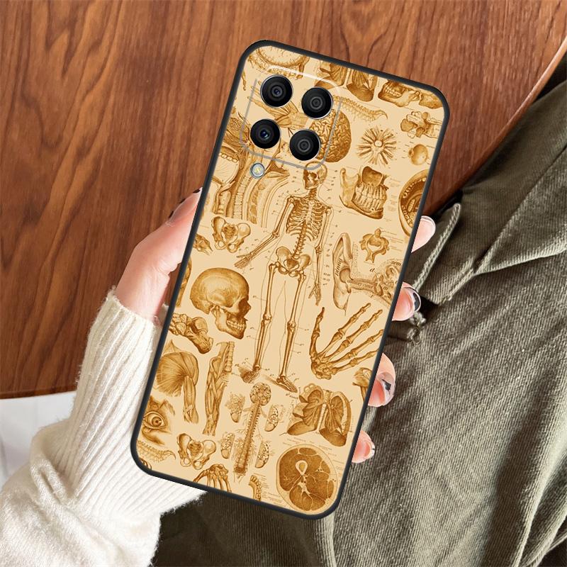 Medical Skeleton Anatomy Case For Samsung Galaxy M13 M33 M53 M11 M21 M31 M51 M12 M22 M32 M52 M20 M31s M14 M54 Cover
