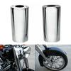 2Pcs Motorcycle Fork Slider Cover Trim For Harley Davidson FLHRS Road King Custom 2004-2007 Motorbike Chrome Decoration Parts