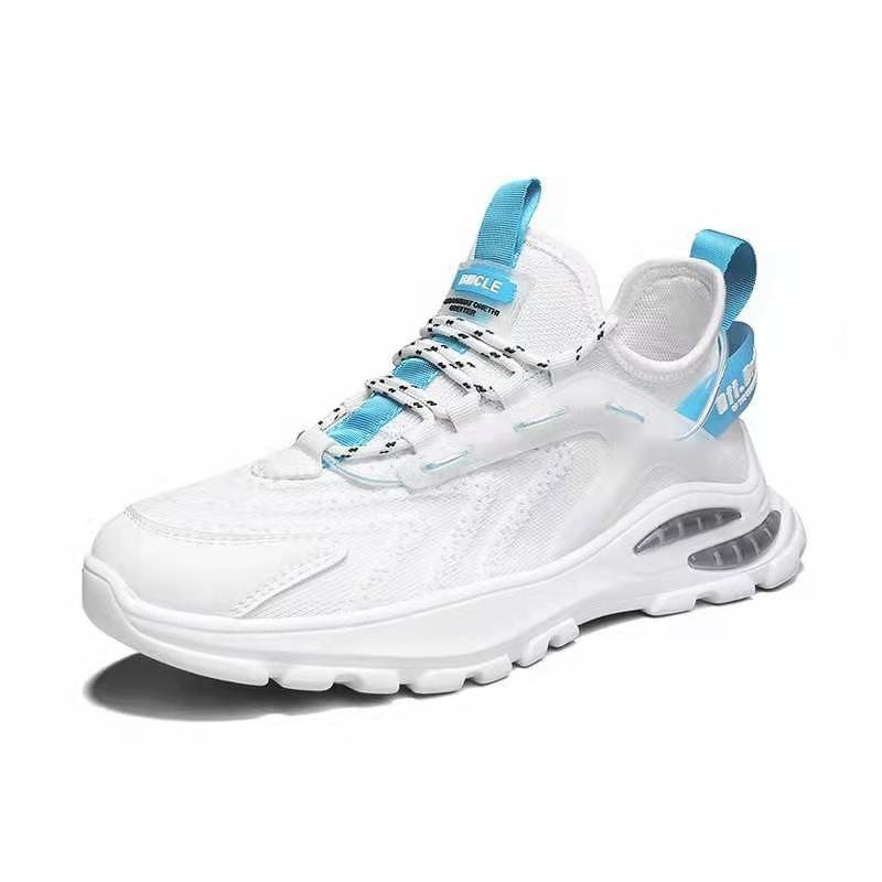 Mesh Sneakers Men's New Breathable Casual Shoes Flying Woven Air Cushion Trendy Running Shoes