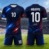 2026 Çocuk Eşofman Takımı Mbappe #10 Baskılı Tişört+Şort Setleri Futbol Forması Fransa Taraftar Kıyafeti Spor Çocuk/Yetişkin Kıyafetleri