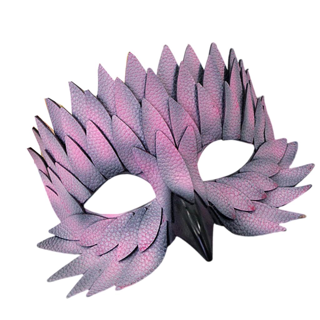 Kostümmaske Feder Halbgesichts-Tiermaske Maskenballmaske Cosplay-Maske für Halloween Mardi Gras Karnevalspartys
