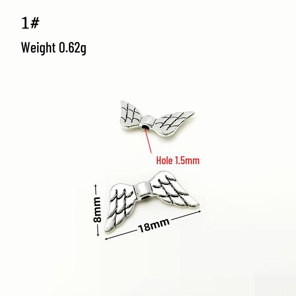 Tibetan Silver Angel Wing & Butterfly Feather Beads for Handmade Jewelry & DIY Accessories