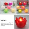 Large Lotus Lamp Light Flower Night Household Lantern Red Plastic Fake Decorative Candles