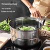 Large Dual-Layer Stainless Steel Steamer & Soup Pot for Induction and Gas Stoves
