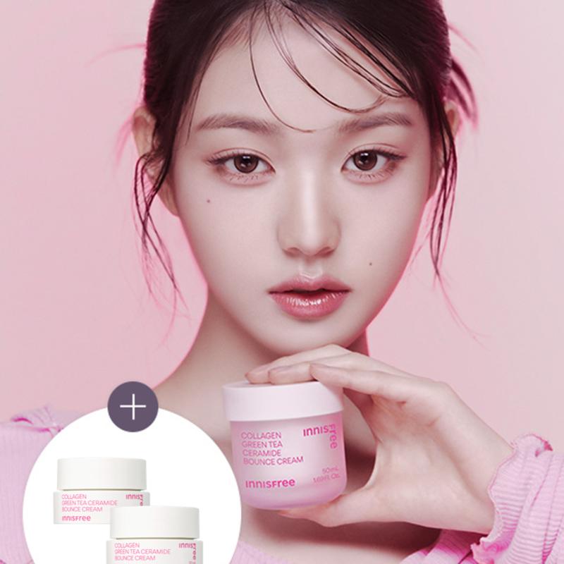 

[Innisfree] Collagen Green Tea Ceramide Elasticity Cream 50ml (+20ml added)