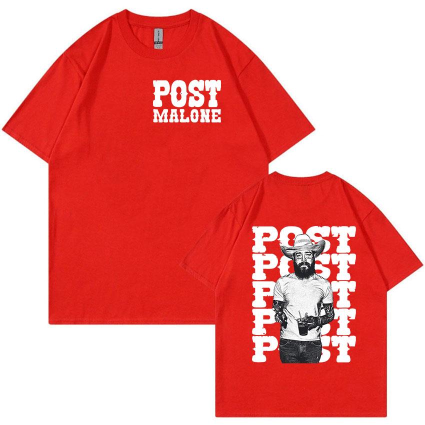 Rapper P-Posts M-Malones Graphic TShirts Men's Hip Hop Fashion Short Sleeve T-shirt Retro Gothic Clothing Unisex Cotton Tees