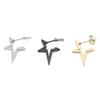 Retro Geometric Five-Pointed Star Stainless Steel Stud Earrings for Women