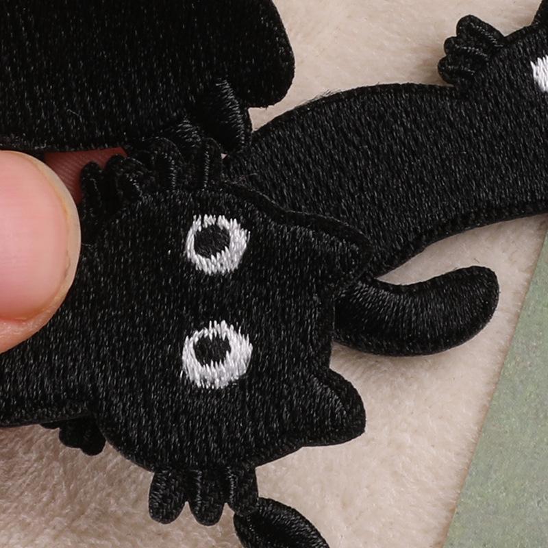 Originální výšivková nášivka kreslená animace kočka nálepka oděvní doplňky DIY ruční účet výšivka nálepka látková nálepka