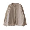 Women Coat Round Neck Long Sleeve Single Breasted Cardigan Solid Color Jacket Coat with Pockets Daily Wear