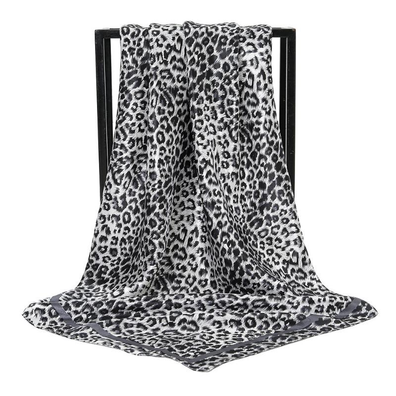 Autumn and winter simulated silk new irregular geometric splicing printed square scarf cm fashion versatile scarf shawl silk scarf