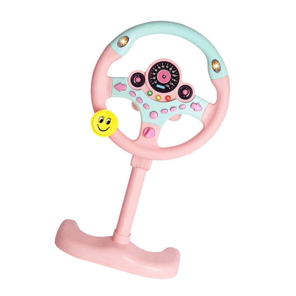 Children Steering Wheel Toy Simulation Driving Car Education Toy 360 Degree Rotating Detachable for Ages 3 Up Toddlers