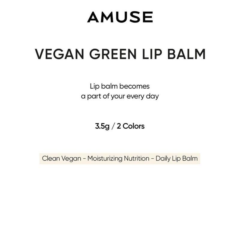 AMUSE - Vegan Green Lip Balm - 2 Types