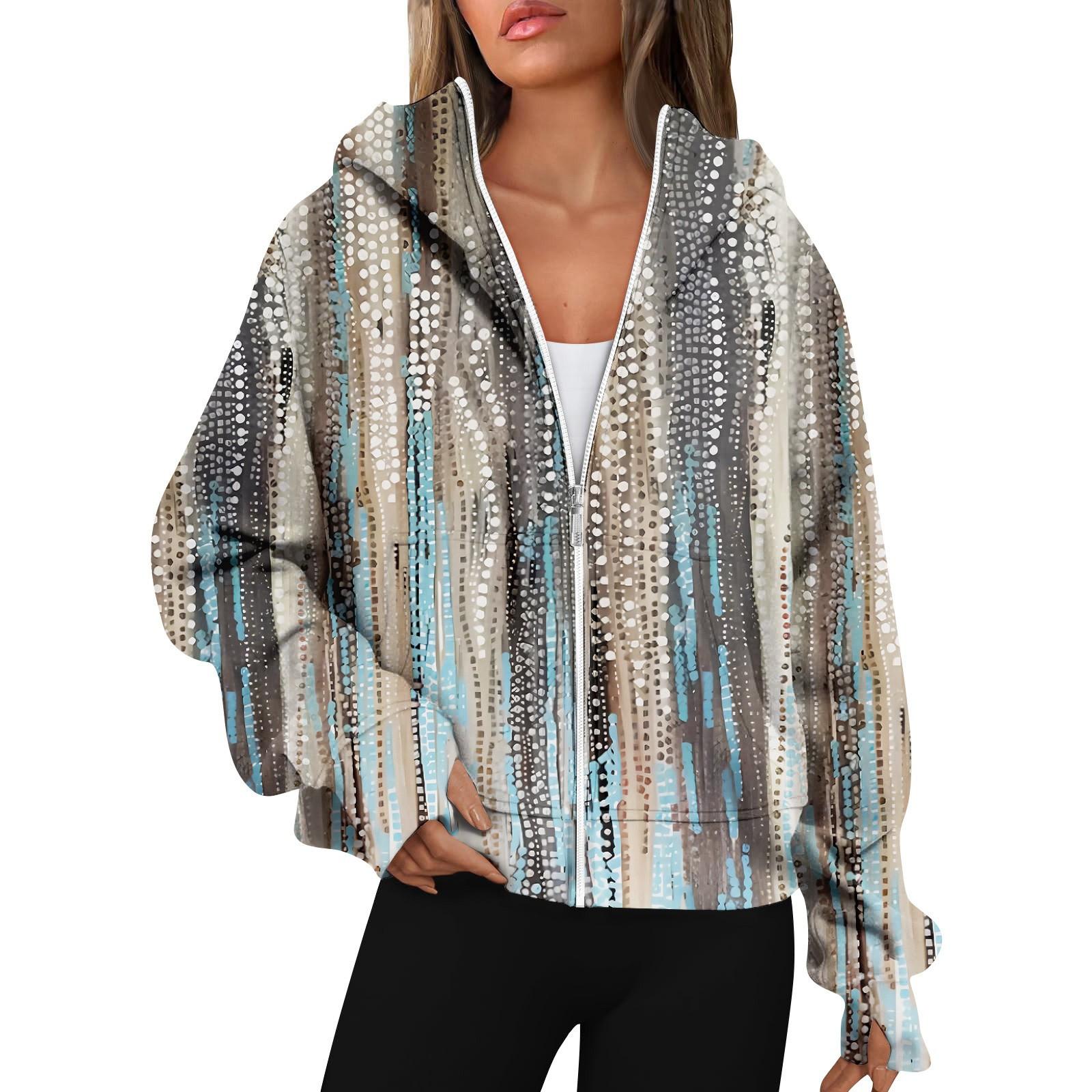 

Женские толстовки с длинным рукавом, повседневные толстовки на молнии, толстовки с отверстиями для большого пальца, пальто, куртки с карманами XL светло-синий