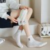 Women's Spring and Summer Embroidered Thin and Versatile Pure Cotton Short Socks