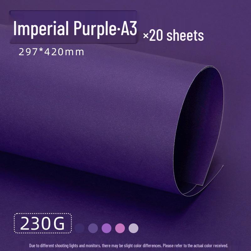 Purple Series Thick Cardstock: A4/A3/4K/8K Student Photography Background 230G