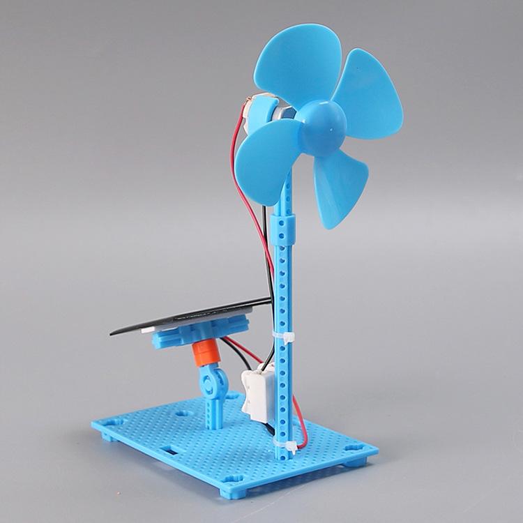 Solarenergieerzeugung STEM-Technologie Gadget Kinder Wissenschaftsspielzeug Puzzle-Gadget Physisches Lernen Lernspielzeug für Kinder Y5568YY- blue