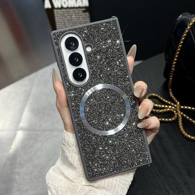 Luxus Glitzer Funkelnde Diamant Strasssteine Magnetische Hülle Für Für Samsung Galaxy Z Fold 7 6 5 4 3 Für Magsafe Schutz Weiche Abdeckung