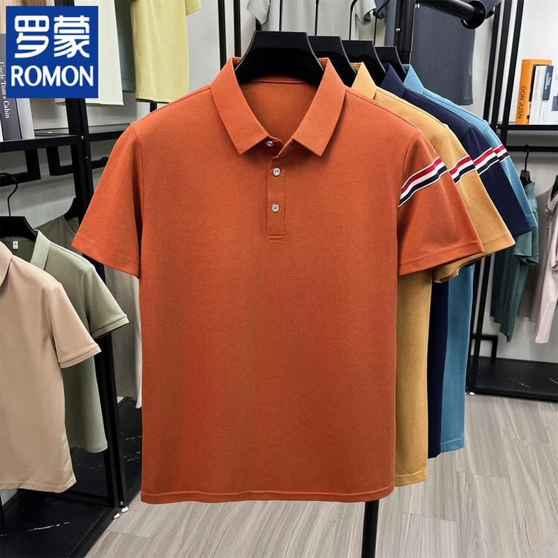 Romon Men s Breathable Quick-Dry Short Sleeve Polo Shirt 3XL/56