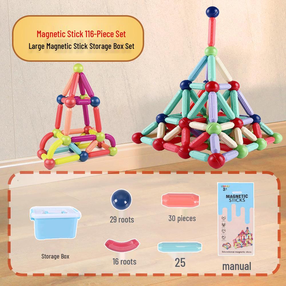Large Magnetic Building Blocks for Children's Play and Relaxation