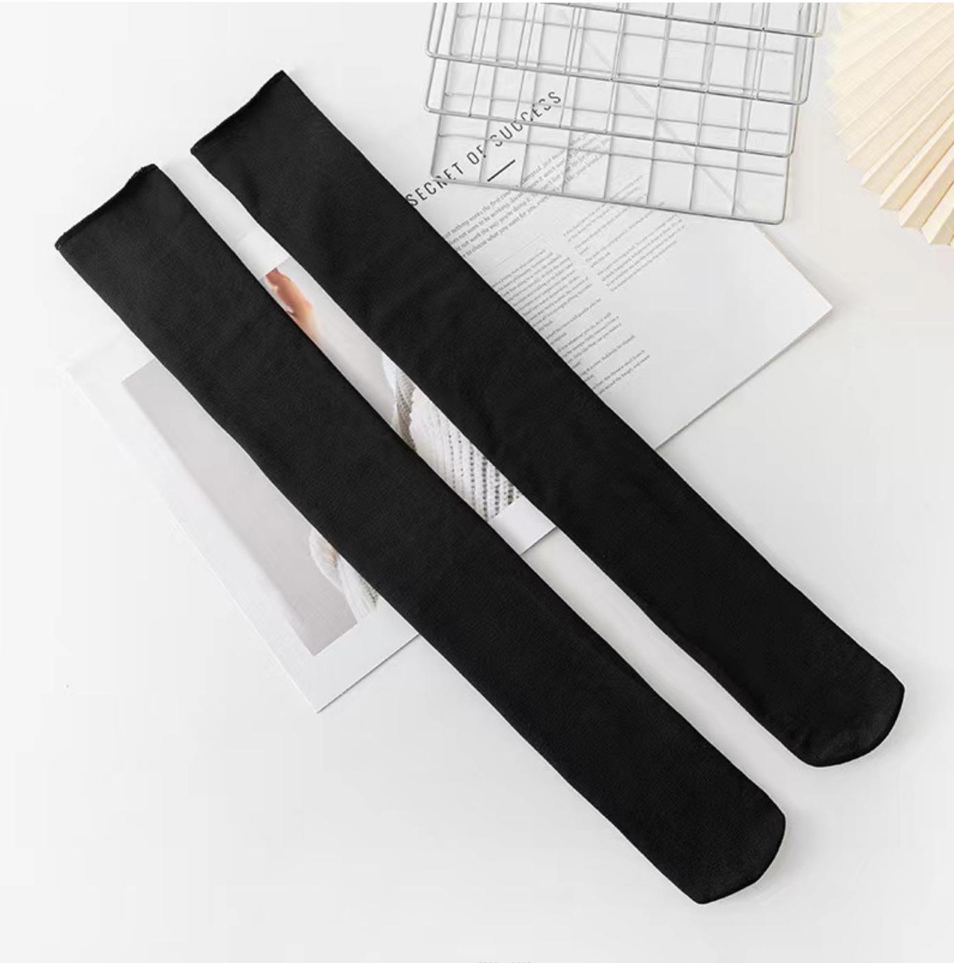 

Женские утолщенные носки выше колена с флисовой подкладкой — теплые, телесного цвета, длиной до икры, для осени/зимы. Thigh