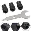 3*Chuck Nut+1*Wrench Mini Drill Chuck M8*0.75mm Chuck Nut Rotary Tool Accessories + Wrench For Most Rotary Zinc Alloy Tools