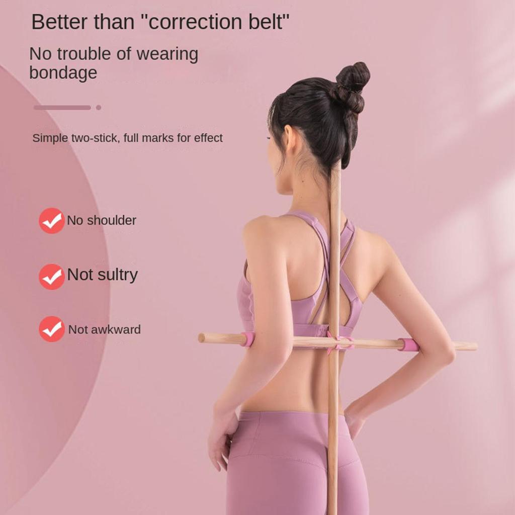 Yoga-Stab 2 Stück Pilates-Dehnstange Haltungskorrektor-Stange für Läufer Anfänger Profis Home Office Fitnessstudio Studio