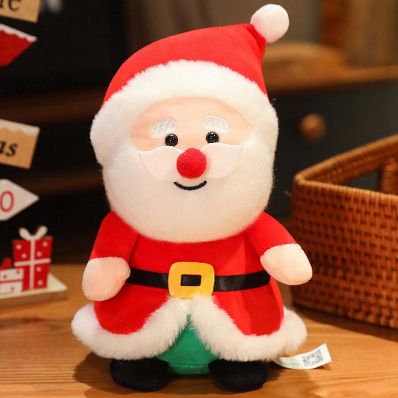 

Christmas Santa Claus Snowman Penguin Sled Plush Doll Pendant Children Toy For Festive Gift Giving Santa Claus,15cm