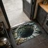 3D Flat Bathroom Carpet Non-slip Bedroom Door Rug Creativity Optical Illusion Doormat  Home Decor