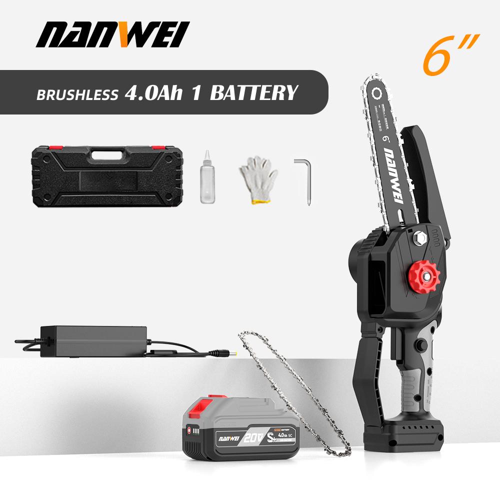 NANWEI 6" /8'' electric chain saw with brushless motor