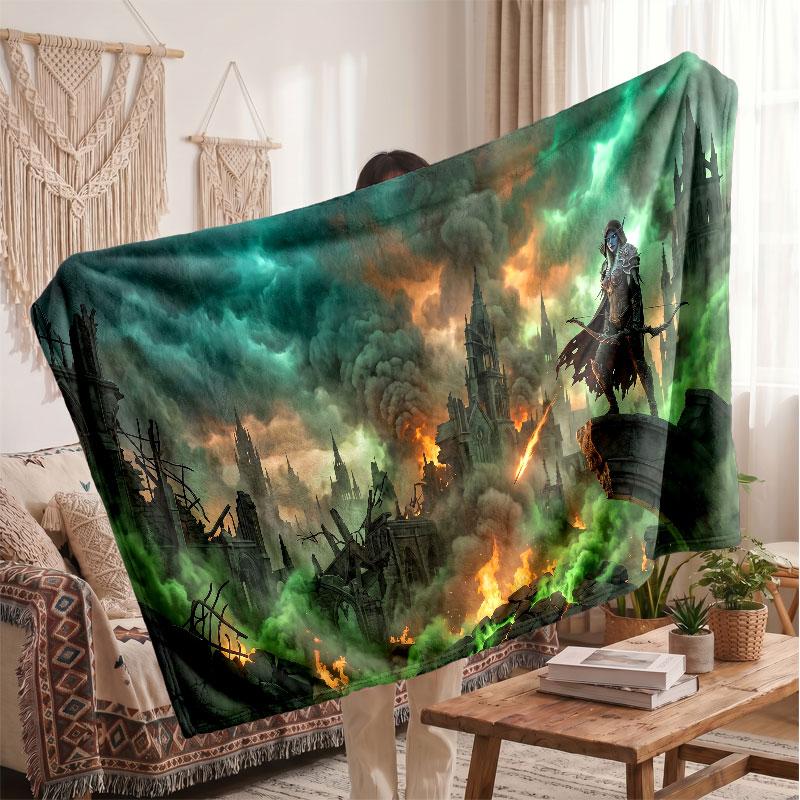 Warm Flannel BlanketWorld of Warcraft Soft Cozy Throw Blanket for Bedroom Couch