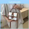 Trendige kleine quadratische Handtasche für Damen aus weichem PU-Material mit praktischer Handytasche