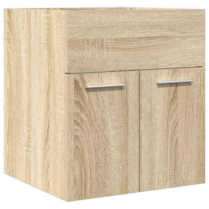 VidaXL Armoire lavabo de salle de bain chêne sonoma 41x38,5x46 cm, placard lavabo de salle de bain, meuble de salle de bain, 856203