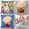 Classic Cartoon Family Guy Cushion Cover Soft & Easy-Wash Pillow Case – Versatile for Couch, Bed, Travel and Office