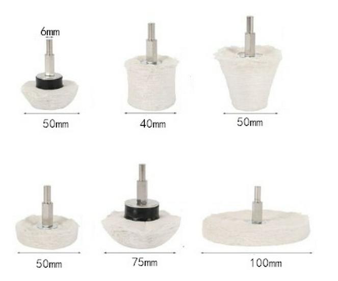 6-Piece Polishing Flap Wheel and Wax Set for Metal Grinding