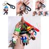 Stylish One Piece Keychain For Luffy Nami Sanji Zoro Fans Durable Silicone Accessory