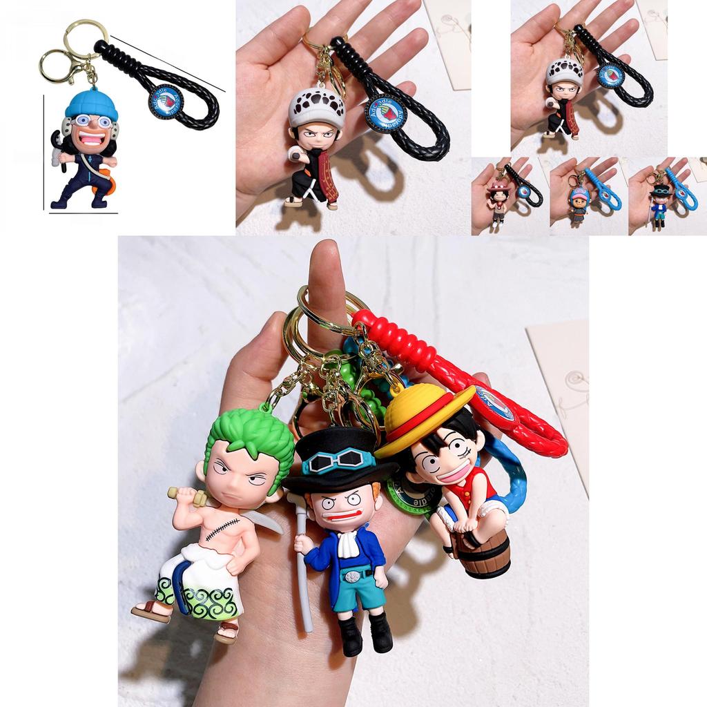 Stylish One Piece Keychain For Luffy Nami Sanji Zoro Fans Durable Silicone Accessory
