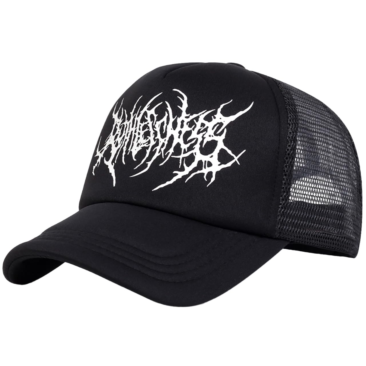 

Street CZ825 [White Fang] Cap, Hat, Mesh, Style, Breathable, Fashionable, Stylish, Men s, (Black) чёрный