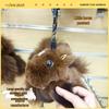 Rex Rabbit Fur Pony Keychain: Cute Cartoon Horse Doll Event Gift